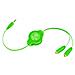 Cavo Splitter Rettrattile Per 2 Auricol. Eucablesplgn Verde 0816983011359 - Foto miniatura 1