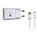 Ep-ta20ewe Kit Adattatore Alimentatore Carica Batteria Da Viaggio Adaptive Fast Charging Per Galaxy Note 4, Note 5, S6, S7, Edge Bianco + Cavo Originale S6 S7 Ep-dg925uwe 1,2 Metri (in Bulk, Senza Blister)  - Foto miniatura 1