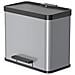 Pattumiera A Pedale Oko Duo Plus L 17 L+9 L Argento 0630-220 - Foto miniatura 1