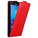 Custodia Compatibile Con Sony Xperia M4 Aqua In Rosso Mela - Coperchio Protettivo In Design Flip Con Chiusura Magnetica - Foto miniatura 1