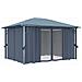 Gazebo con Tenda 400 x 300 cm Antracite Alluminio - Foto miniatura 2