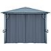 Gazebo con Tenda 400 x 300 cm Antracite Alluminio - Foto miniatura 6