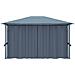Gazebo con Tenda 400 x 300 cm Antracite Alluminio - Foto miniatura 7