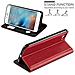 Cadorabo Custodia Compatibile Con Apple Iphone 6 Plus / Iphone 6s Plus In Rosso Zafferano - Coperchio Protettivo Con Chiusura Magnetica, Funzione Stand E 2 Finestre Di Visualizzazione - Foto miniatura 3