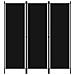 Paravento A 3 Pannelli Nero 150x180 Cm - Foto miniatura 1