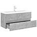 Mobile con Lavabo Integrato Grigio Cemento in Legno Multistrato - Foto miniatura 6