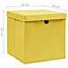 Contenitori con Coperchi 4 pz 28x28x28 cm Giallo - Foto miniatura 2