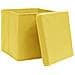 Contenitori con Coperchi 4 pz 28x28x28 cm Giallo - Foto miniatura 4