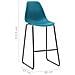 Sedie Da Bar 4 Pz Turchesi In Plastica - Foto miniatura 14