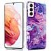 Cadorabo Custodia Compatibile Con Samsung Galaxy S21 5g In Marmo Rosa Viola No. 19 - Coperchio Protettivo In Silicone Tpu Con Motivo A Mosaico - Foto miniatura 6