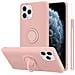 Custodia Compatibile Con Apple Iphone 11 Pro Max In Liquid Rosa - Coperchio Protettivo In Silicone Tpu Flessibile Con Anello - Foto miniatura 1