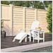 Sedia Giardino Con Poggiapiedi E Tavolo Adirondack Hdpe Bianco - Foto miniatura 1
