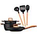 Smile Mgk-23 Batteria Da Cucina 6 Pezzi In Alluminio Fuso,  Induzione Set Casserole Padella  Nero - Foto miniatura 1