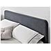 Newyork Struttura Letto In Velluto Grigio Con Led 140x190 Cm - Foto miniatura 3