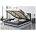 Newyork Struttura Letto In Velluto Grigio Con Led 140x190 Cm - Foto miniatura 4