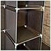 Armadio Spogliatoio In Tessuto Con Ante Con Cerniera E Tasche Laterali Home Misure 170x127x45cm Marrone - Foto miniatura 6