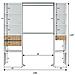 Guardaroba Worland, Mobile Camera Da Letto, Armadio Appendiabiti Con Ripiani E 3 Cassetti, 196x40h187 Cm, Bianco E Rovere - Foto miniatura 3