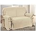 Copridivano Fodera Telo Protezione Divano Con Laccetti Fiocco Varie Fantasie 2 Posti Prez Beige - Foto miniatura 1