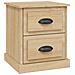 Comodino Rovere Sonoma 39x39x47,5 Cm In Legno Multistrato - Foto miniatura 2