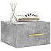Comodino A Muro Grigio Cemento 35x35x20 Cm - Foto miniatura 3