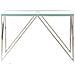 Tavolino Consolle Weso Vetro Temperato Argento - Foto miniatura 2