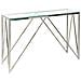 Tavolino Consolle Weso Vetro Temperato Argento - Foto miniatura 3