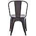 Sedia Impilabile In Acciaio Stile Industriale Moderno Industrial Style Dark - Foto miniatura 4