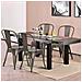 Sedia Impilabile In Acciaio Stile Industriale Moderno Industrial Style Dark - Foto miniatura 7
