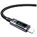 Cavo 30w Usb-c A Lightning 1.2m Modello Display Sf Con Schermo Led, Nero - Foto miniatura 3