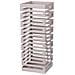 Portaombrelli in Metallo Design Moderno Porta Ombrelli Quadrato Stand Grigio - Foto miniatura 2