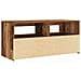 Mobile Porta TV con LED Legno Antico 90x35x40 cm Multistrato - Foto miniatura 2