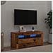 Mobile Porta TV con LED Legno Antico 90x35x40 cm Multistrato - Foto miniatura 3