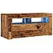 Mobile Porta TV con LED Legno Antico 90x35x40 cm Multistrato - Foto miniatura 5