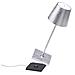 Lampada A Led Da Tavolo Poldina Pro Mini Foglia Argento Ricaricabile E Dimmerabile Con Batteria Fino A 12 Ore - Foto miniatura 1