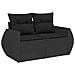 Set Divani Da Giardino Con Cuscini 8 Pz Nero In Polyrattan - Foto miniatura 3