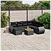 Set Divani Da Giardino Con Cuscini 8 Pz Nero In Polyrattan - Foto miniatura 1