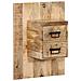 Comodino 60x32x80 Cm In Legno Grezzo Massello Di Mango - Foto miniatura 1