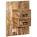 Comodino 60x32x80 Cm In Legno Grezzo Massello Di Mango - Foto miniatura 3
