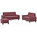 Set Di Divani 3 Pz Rosso Vino In Tessuto - Foto miniatura 1