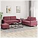 Set Di Divani 3 Pz Rosso Vino In Tessuto - Foto miniatura 8