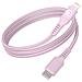 Cavo Di Ricarica E Trasferimento Usb-c /lightning 3a Power Delivery 60w 1,2m, Rosa - Foto miniatura 1
