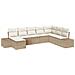 Set di divani da giardino 8 pezzi con cuscini beige in rattan sintetico - Foto miniatura 1