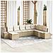 Set di divani da giardino 8 pezzi con cuscini beige in rattan sintetico - Foto miniatura 2