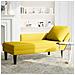 Sdraio con Cuscino e Bracciolo Destro in Velluto Giallo - Foto miniatura 3