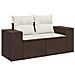 Set Divano da Giardino 6 pz con Cuscini Marrone in Polyrattan - Foto miniatura 3
