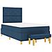Letto Box Spring con Materasso e Panca Blu 120x200 cm Tessuto - Foto miniatura 3