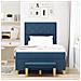 Letto Box Spring con Materasso e Panca Blu 120x200 cm Tessuto - Foto miniatura 5