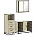 Set Mobili da Bagno 3 pz Rovere Sonoma in Legno Multistrato - Foto miniatura 1