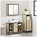 Set Mobili da Bagno 3 pz Rovere Sonoma in Legno Multistrato - Foto miniatura 4