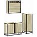 Set Mobili da Bagno 3 pz Rovere Sonoma in Legno Multistrato - Foto miniatura 7